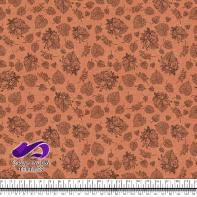 Monstera - Outline black - Terracotta