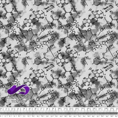 Techno - Molecules - Black on gray background