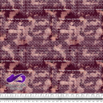 Techno - Periodic Table - White on red background