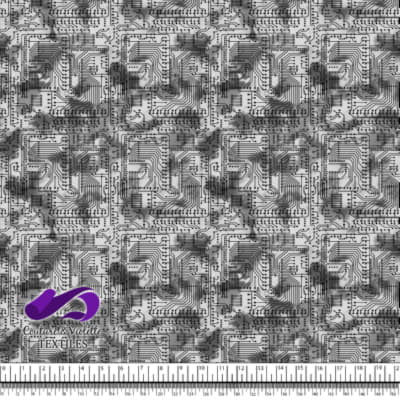 Techno - Circuit - Noir sur fond gris