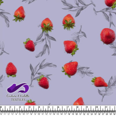 Fruit salad - Strawberries - DUsty lilac