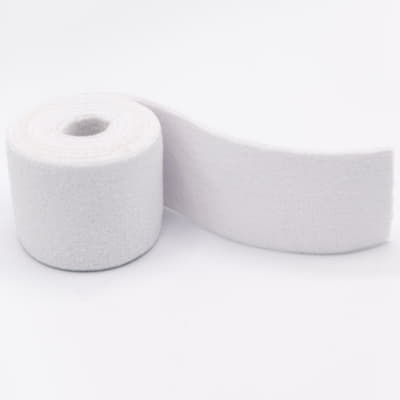 Plush cotton elastic 38mm - White